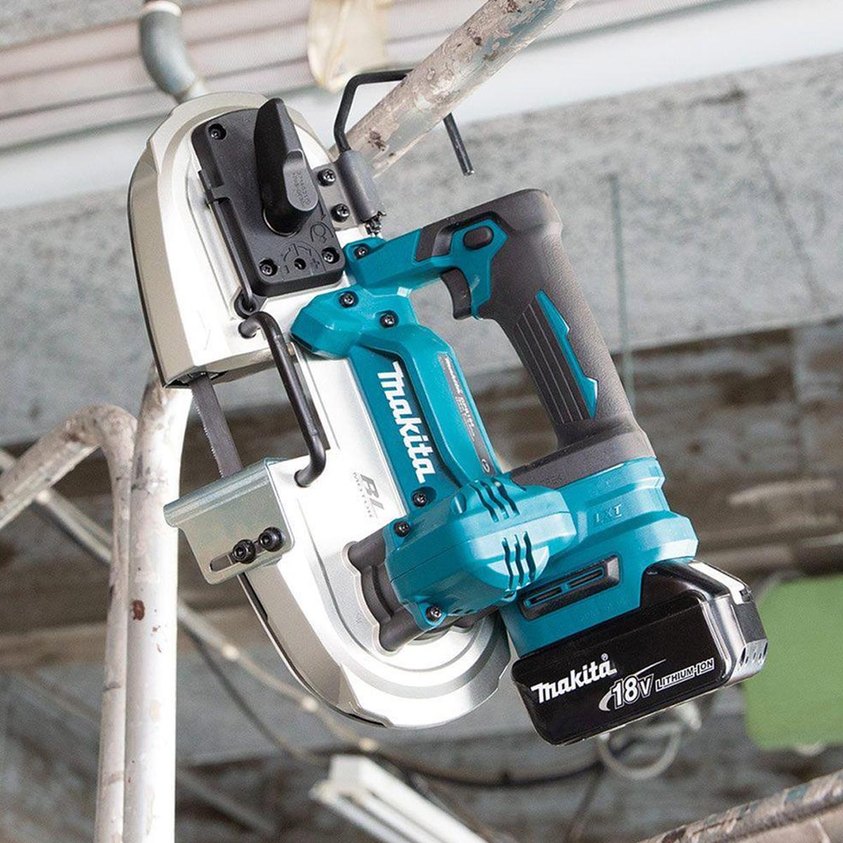 Makita DPB184Z 18V LXT Brushless Portable Band Saw with 1 x 5.0Ah Battery & Charger
