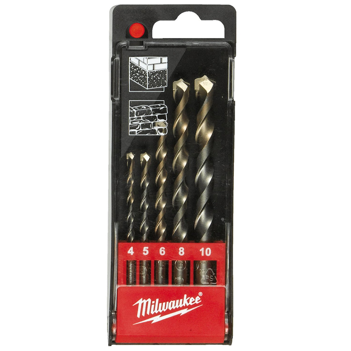 Milwaukee Round Shank Concrete Drill Bits 5 Piece 4932480157