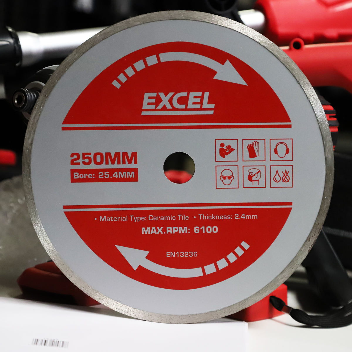 Excel 250mm Wet Tile Cutting Diamond Blade