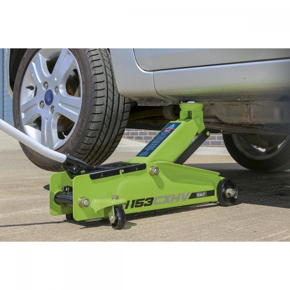 Sealey 1153CXHV 3tonne Trolley Jack Green