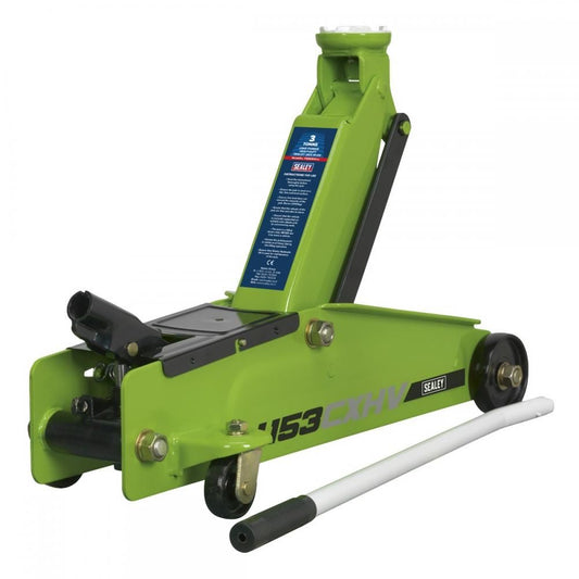 Sealey 1153CXHV 3tonne Trolley Jack Green