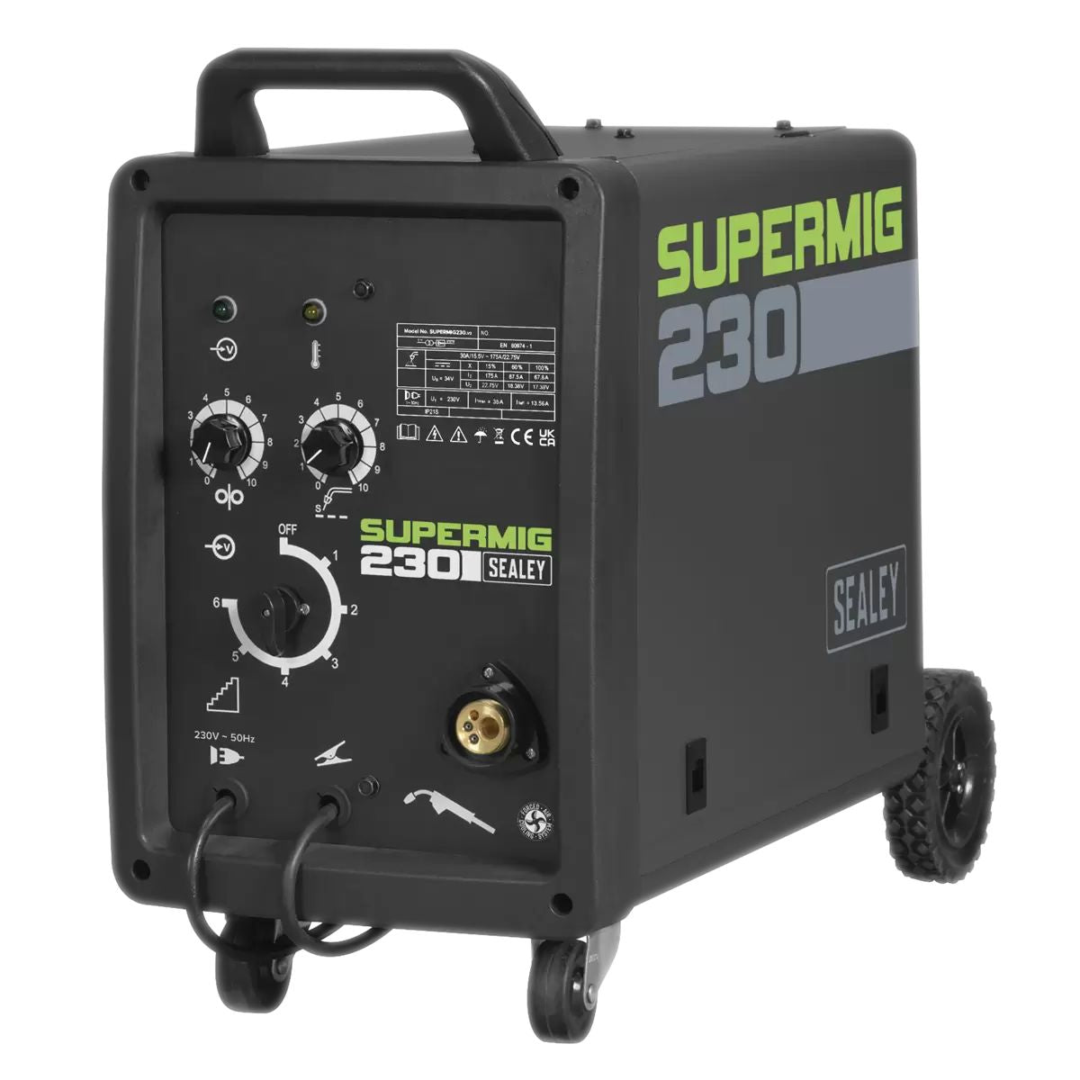 Sealey SUPERMIG230 Professional MIG Welder 230A with Binzel Euro Torch 230V