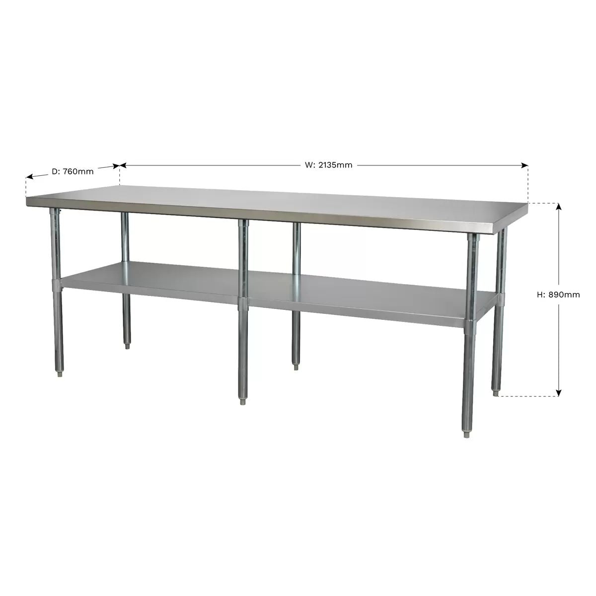 Sealey AP2184SS Stainless Steel Workbench 2.1mtr