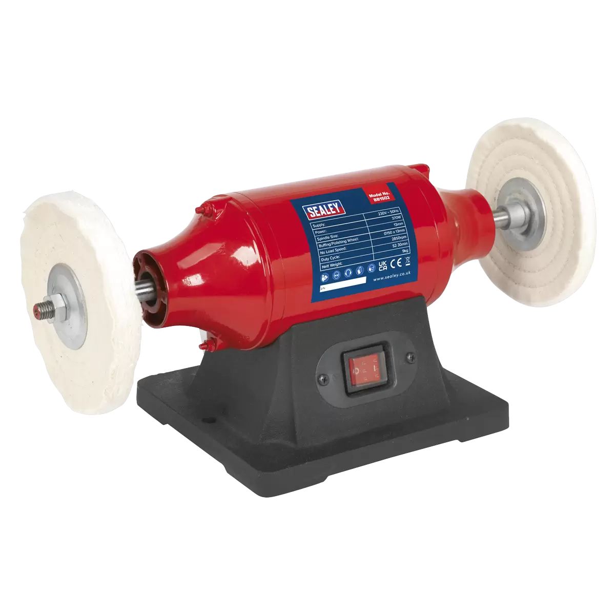 Sealey BB1502 Bench Mounting Buffer/Polisher 150mm 230V/370W