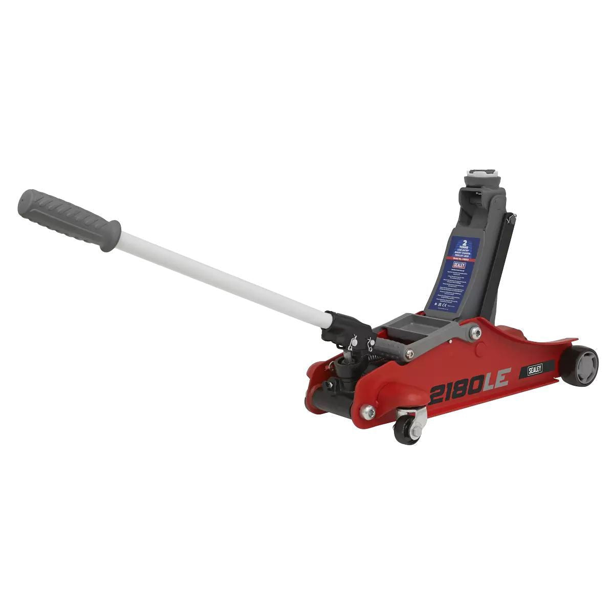 Sealey 2180LE 180° Handle Low Profile Short Chassis Trolley Jack 2 Tonne Red