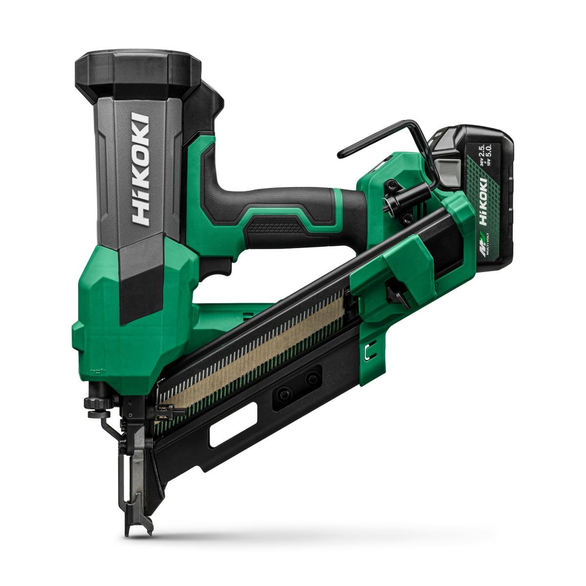 HiKOKI NR1890DCBJPZ 18V 90mm Brushless Speed Series First Fix Framing Nailer with 2 x 5.0Ah MultiVolt Battery & Charger in Case