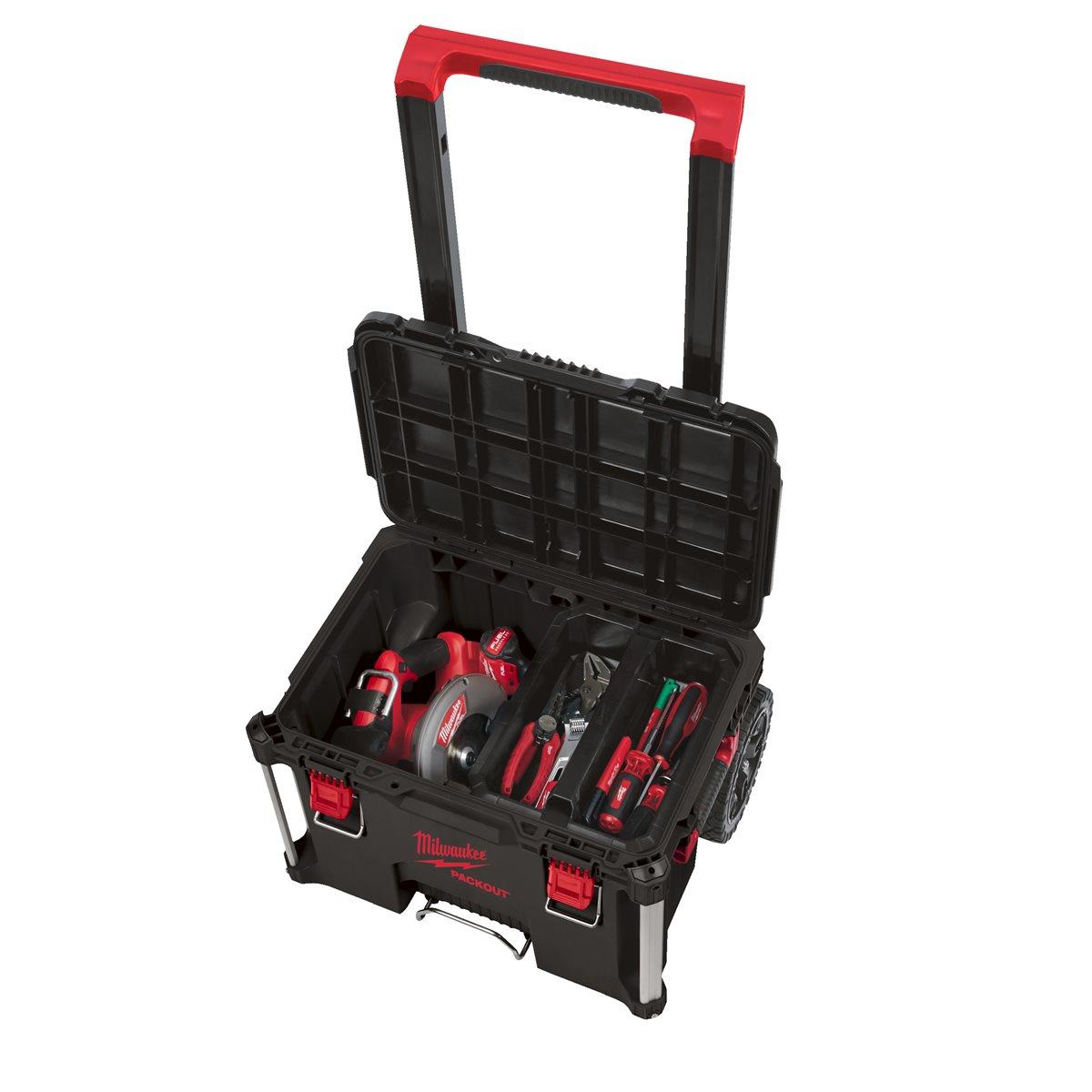 Milwaukee PACKOUT Promo 3 Piece Set Organiser + Crate + Trolley Box 4932493927