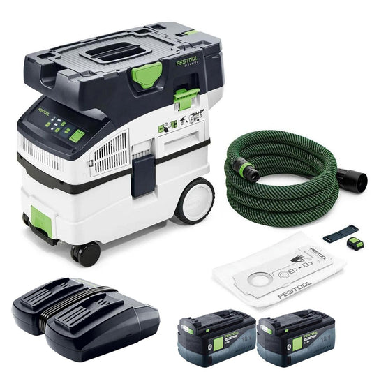 Festool CTLC MIDI I-Basic 36V Cordless Mobile Dust Extractor 577066 with 2 x 5.0Ah Battery & Charger