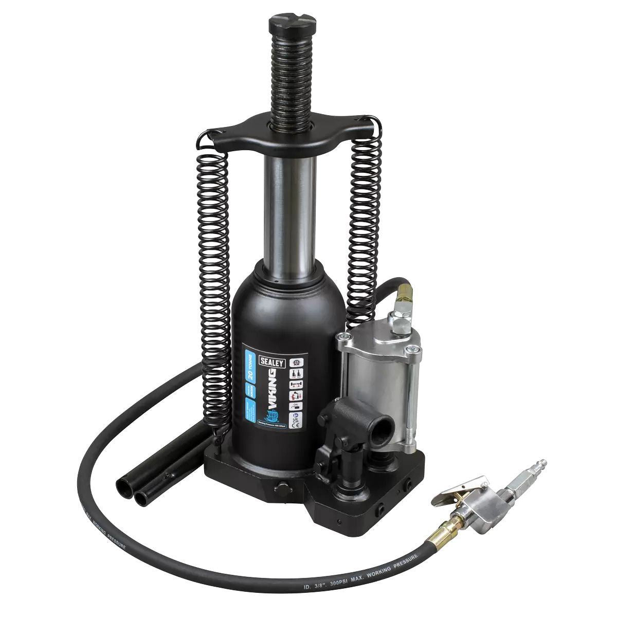 Sealey AM20S Viking 20 Tonne Manual/Air Hydraulic Bottle Jack Heavy Duty Lifting Power