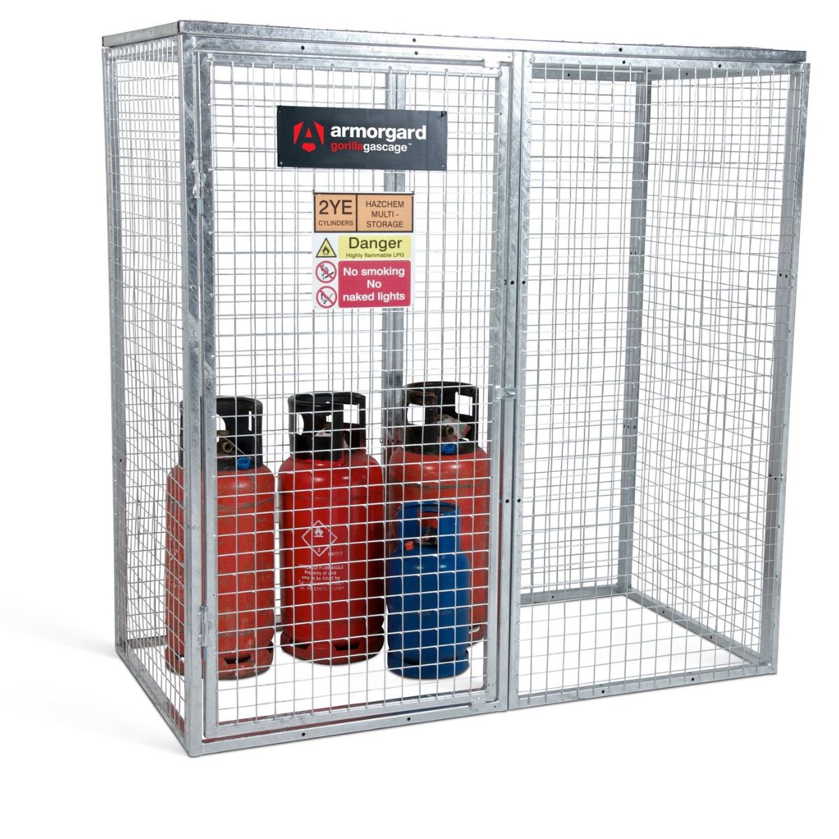 Armorgard GGC6 Gorilla Gas Cage 1812mm x 966mm x 1831mm Heavy-Duty Secure Storage for Gas Cylinders