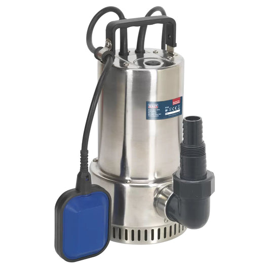 Sealey WPS250A Automatic Stainless Submersible Clean Water Pump 250L/min 230V