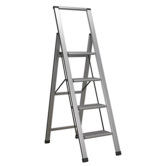 Sealey APSL4 Aluminium Folding Step Ladder 150kg Capacity