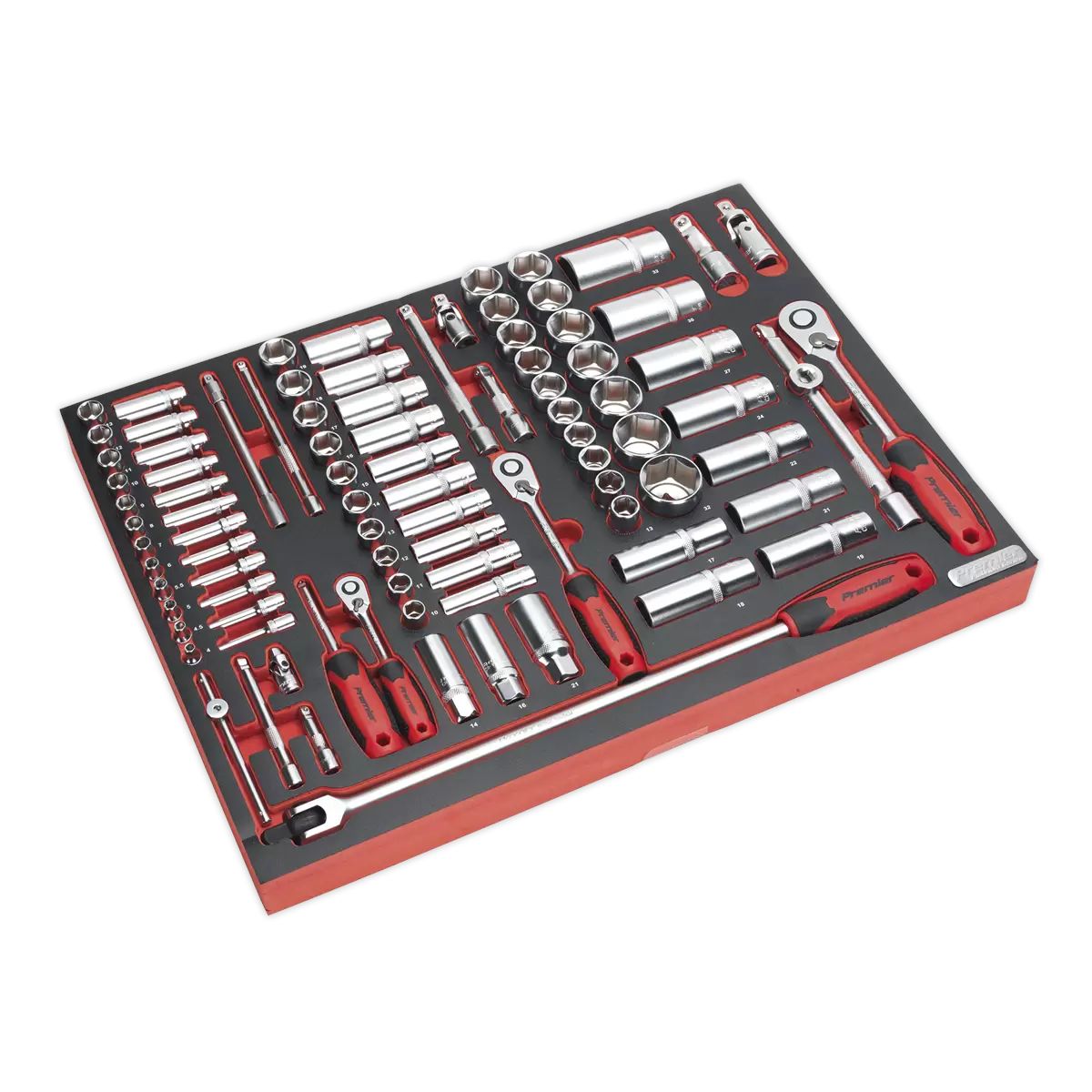 Sealey TBTP02 Tool Tray with Socket Set 91pc