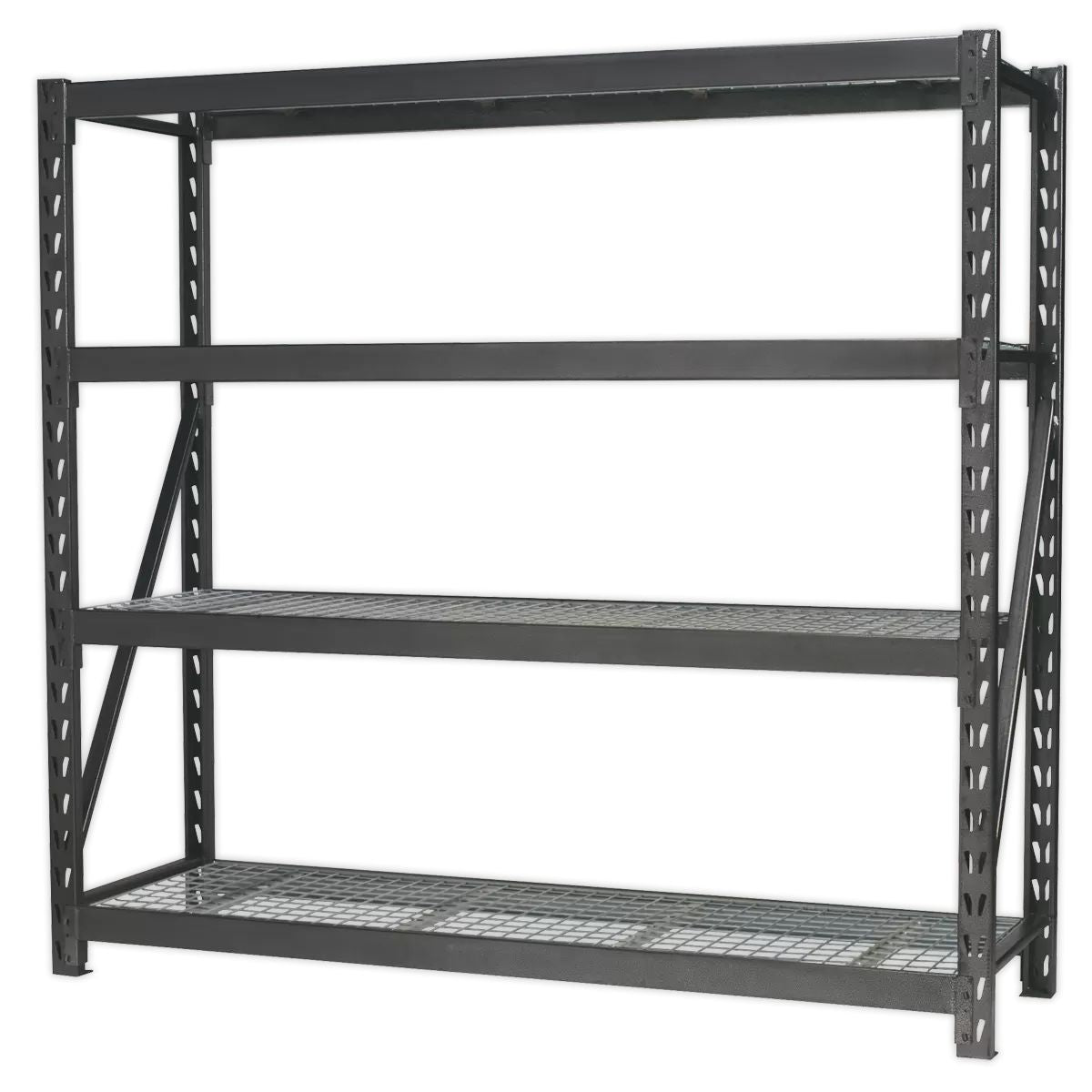 Sealey AP6572 Heavy-Duty Racking Unit with 4 Mesh Shelves 640kg Capacity Per Level