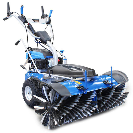 Hyundai HYSW1000 100cm Self-Propelled Petrol Yard Sweeper Powerbrush for Easy Lawn & Garden Cleanup