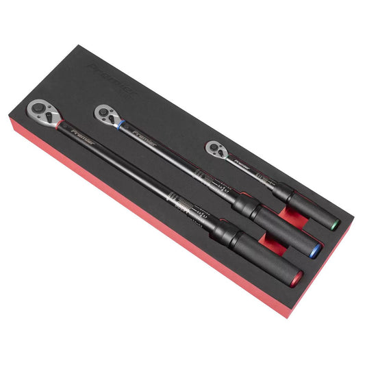 Sealey STW900SETB Torque Wrench Micrometer 3pc Set Premier Black