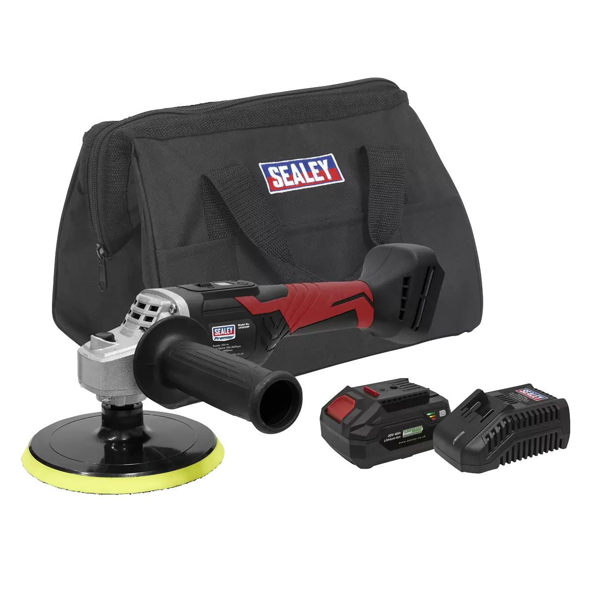 Sealey CP20VRPKIT Ø150mm Cordless Rotary Polisher Kit 20V/4Ah