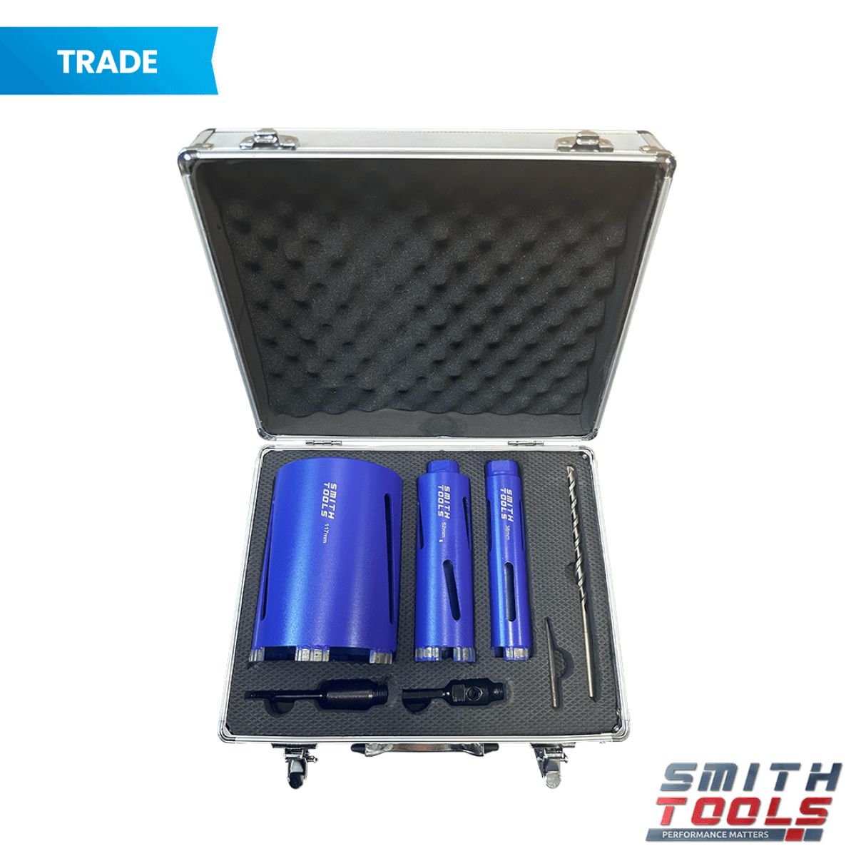 Smith Tools SM12703 Diamond Core Drill Set 3 Piece 38-52-117mm