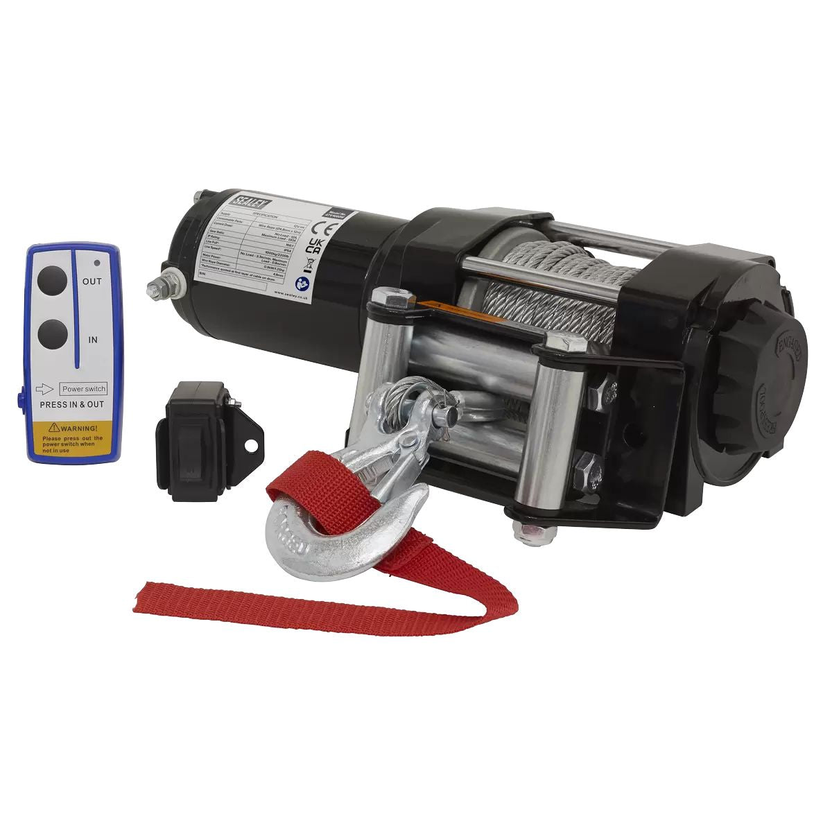 Sealey ATV1000W 12V ATV Winch 1000kg Line Pull