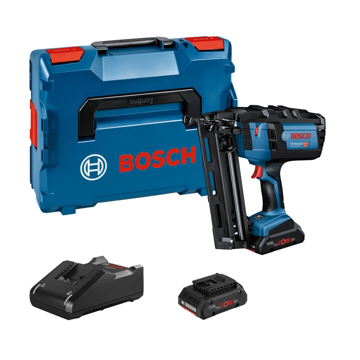 Bosch GNH 18V-64 M Professional Brad Nailer with 2 x 4.0Ah Batteries & Charger in L-Box 0601481070