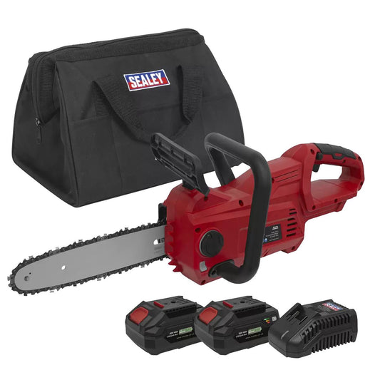 Sealey CP20VCHSKIT 20V Chainsaw 25cm Kit with 2 Batteries & Charger