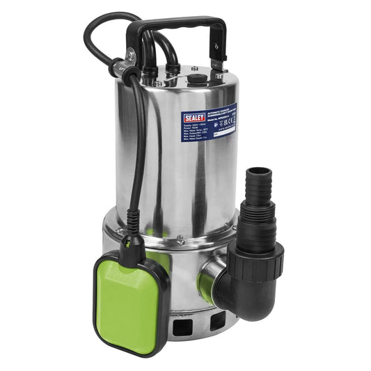 Sealey WPS225A Automatic Stainless Submersible Dirty Water Pump 225L/min 230V