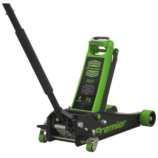 Sealey 4040AG Trolley Jack 4 Tonne Rocket Lift Green Car Van Garage