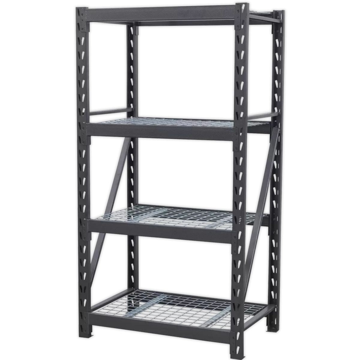 Sealey AP6372 Heavy-Duty Racking 4 Mesh Shelves 640kg Capacity