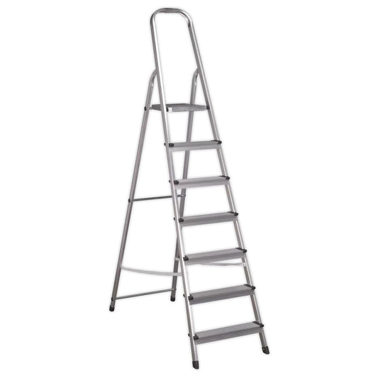 Sealey ASL7 Trade Aluminium Step Ladder 7-Tread