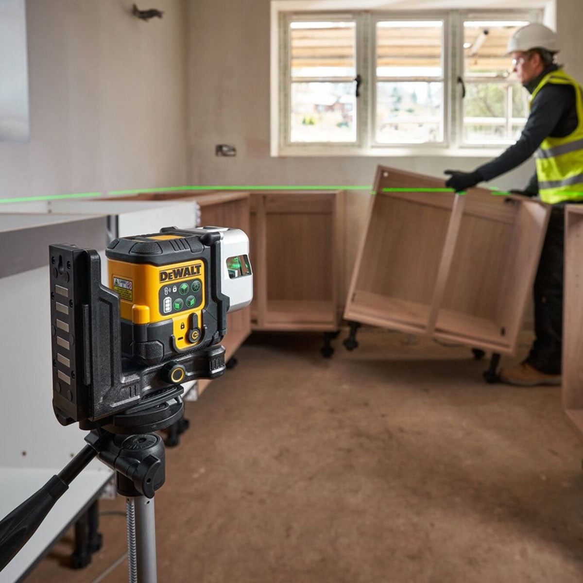 Dewalt DCLE14301GB-XJ USB 3 x 180 Degree Green Beam Laser Level Body Only with Case