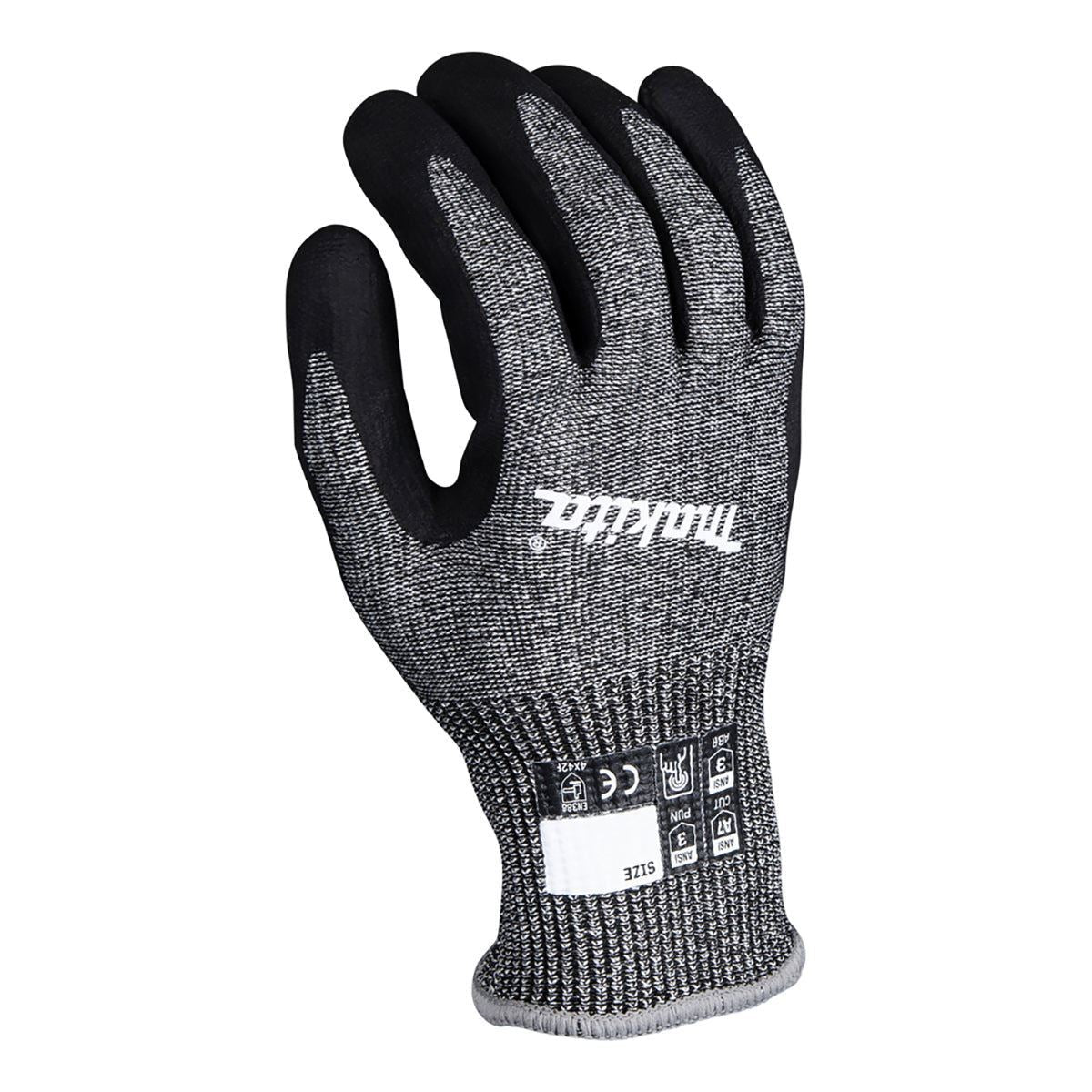 Makita P-84735 Advanced FitKnit Cut Level 7 Nitrile Coated Dipped Gloves Size X-Large