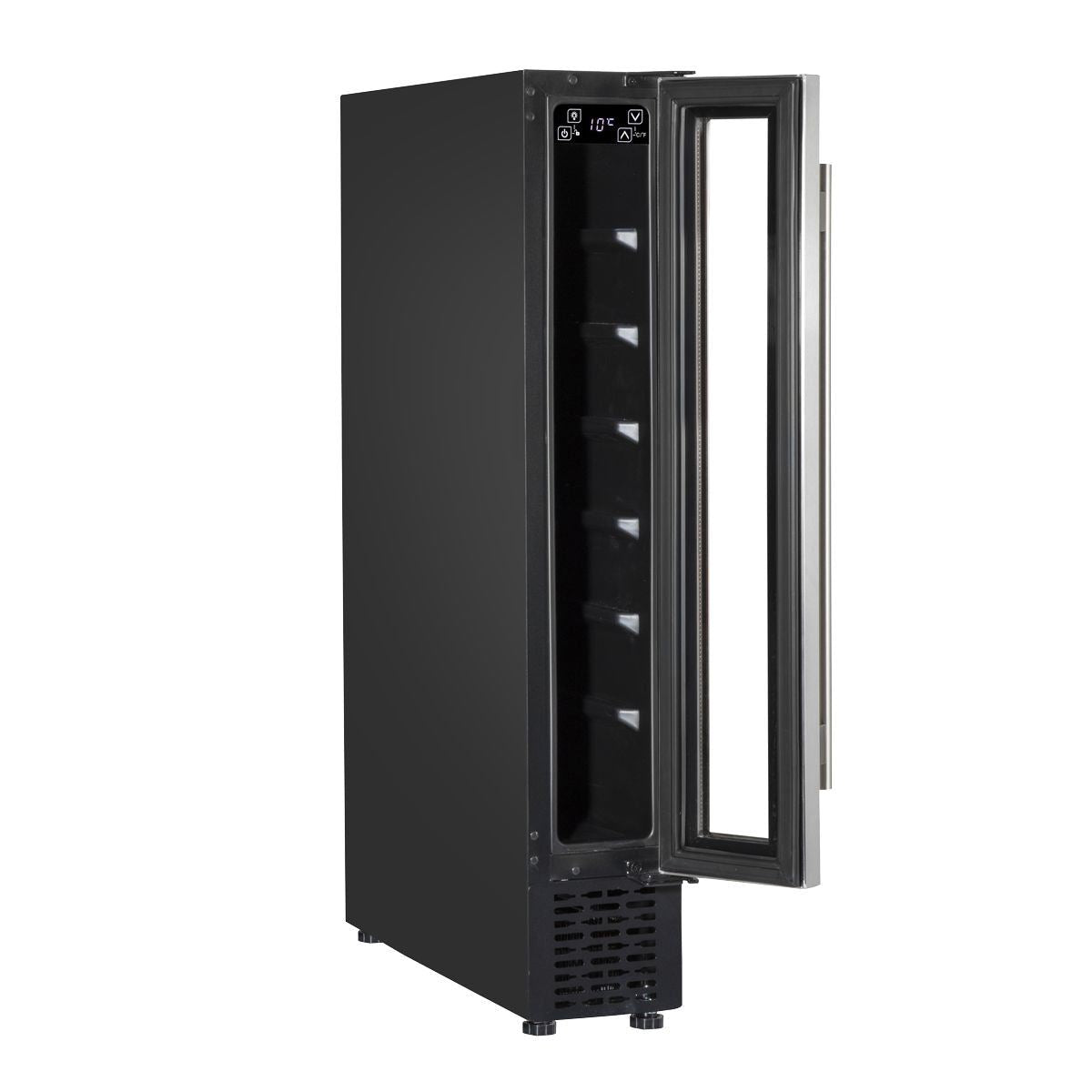 Sealey DH77 Baridi Extra-Slim 7 Bottle Fridge & 20L Cooler 15cm Stainless Steel 230V