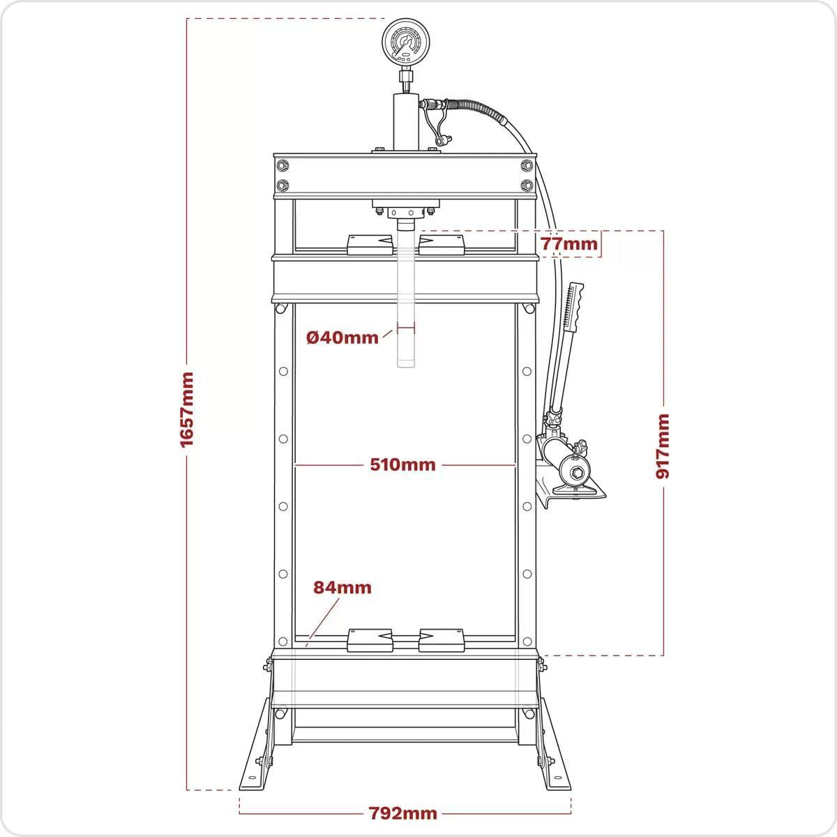 Sealey YK10F 10tonne Hydraulic Press Floor Type