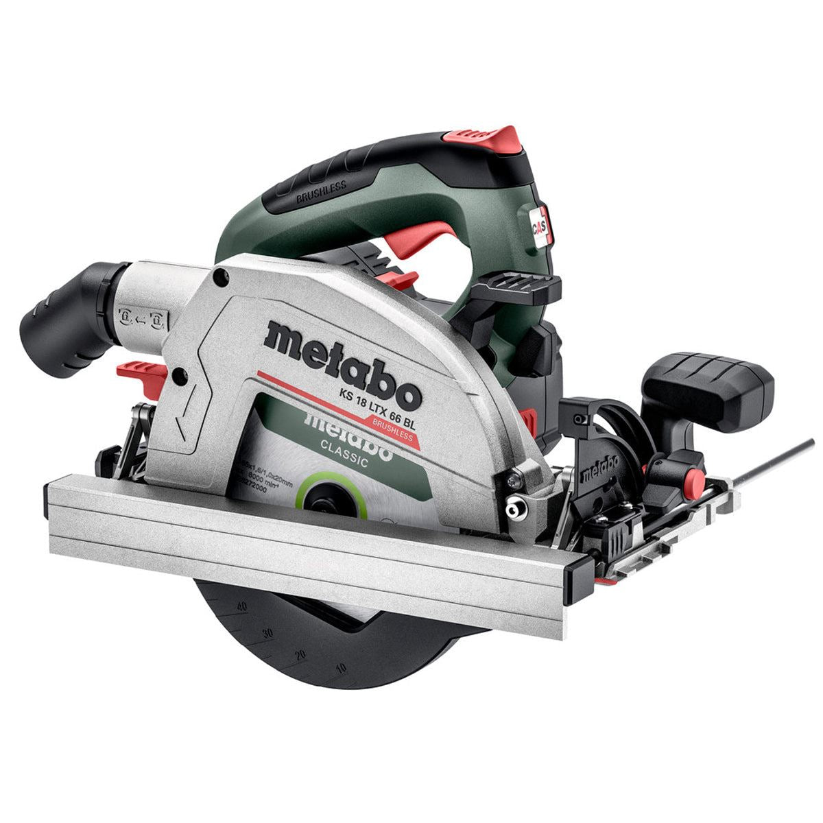 Metabo KS 18 LTX 66 BL 18V Brushless 165mm Circular Saw with 1 x 2.0Ah Battery Charger & Metabox