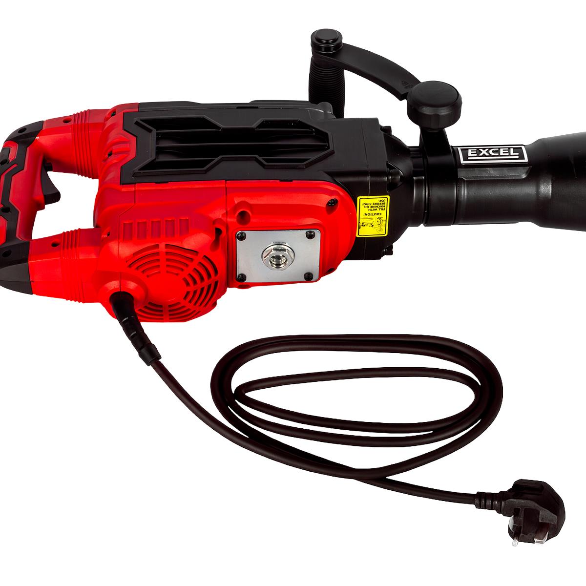 Excel 1700W 55J Hex Shank Demolition Hammer 230V with Case & Chisels