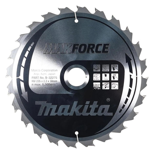 Makita B-32275 Makforce TCT Circular Saw Blade 235mm x 30mm x 24T