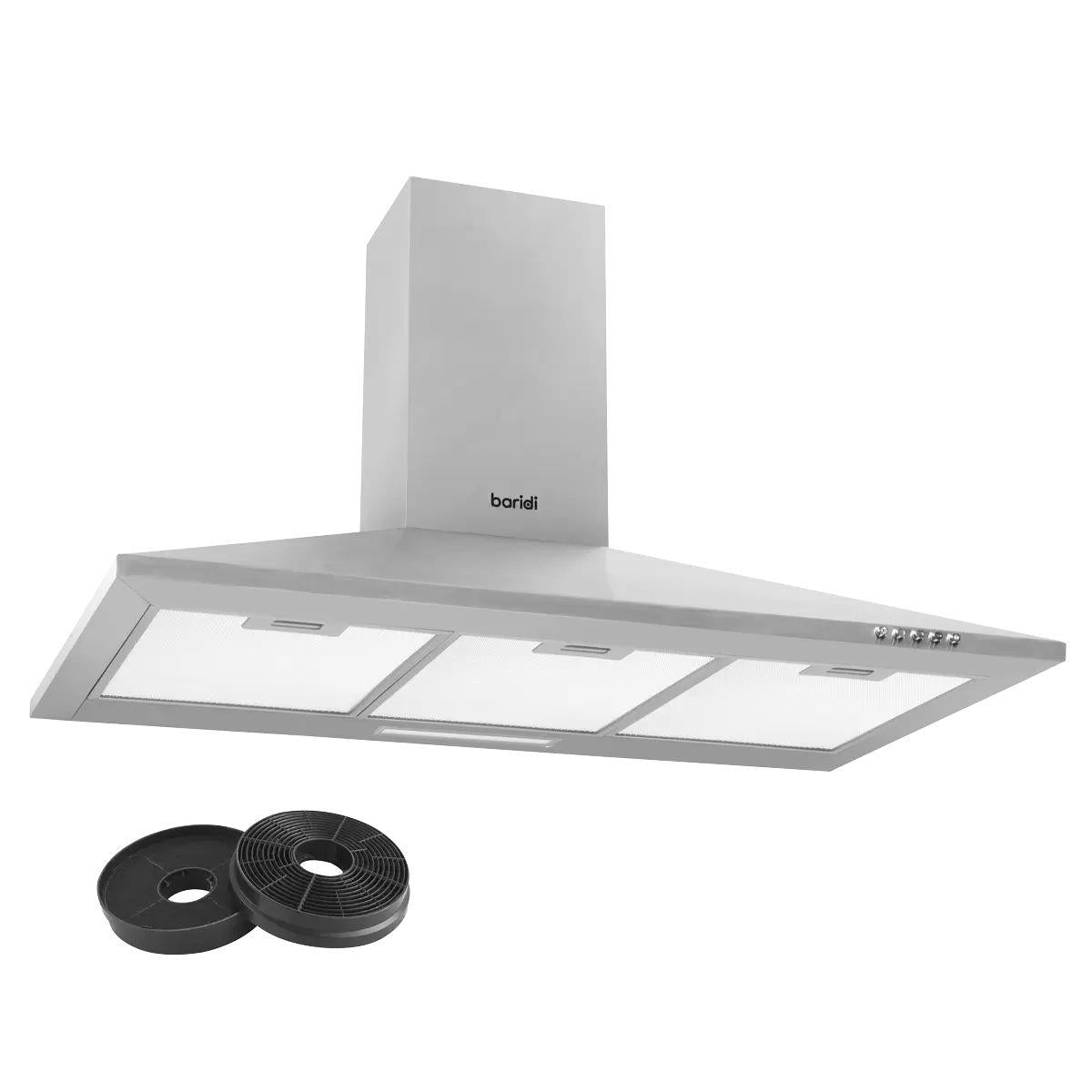 Sealey DH127 Baridi Cooker Hood with Carbon Filters 90cm Stainless Steel 240V