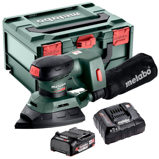 Metabo SM 18 LTX BL 18V Brushless Multi Sander with 1 x 2.0Ah Battery Charger & Metabox
