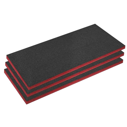 Sealey SFPK50R Easy Peel Shadow Foam Red/Black 50mm Pack of 3