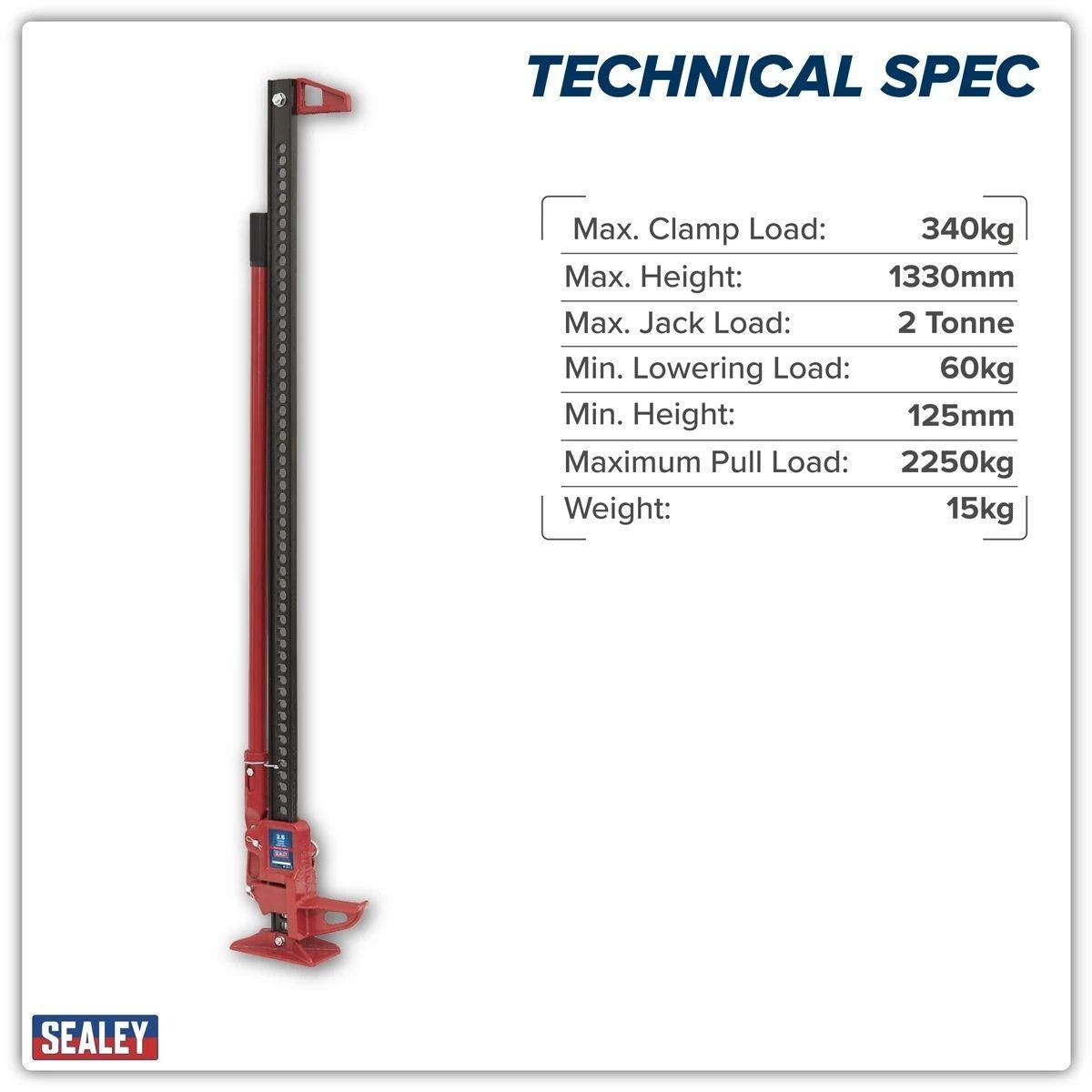 Sealey FJ60 1500mm Farm Jack 2 Tonne Capacity