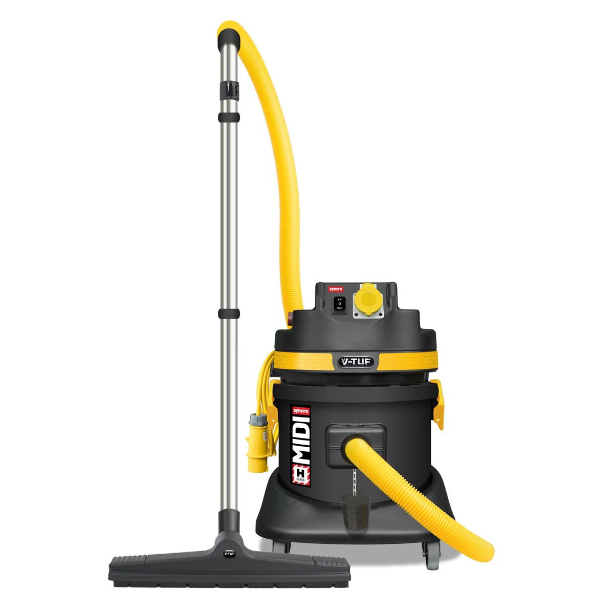 V-tuf MIDIS110 21L H-Class Industrial Dust Extraction Vacuum Cleaner with Power Take Off 110V/1400W