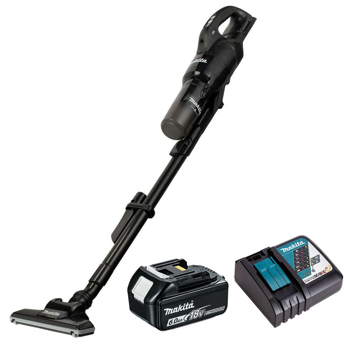 Makita DCL286FZB 18V Black LXT Brushless Vacuum Cleaner with 1 x 6.0Ah Battery & Charger