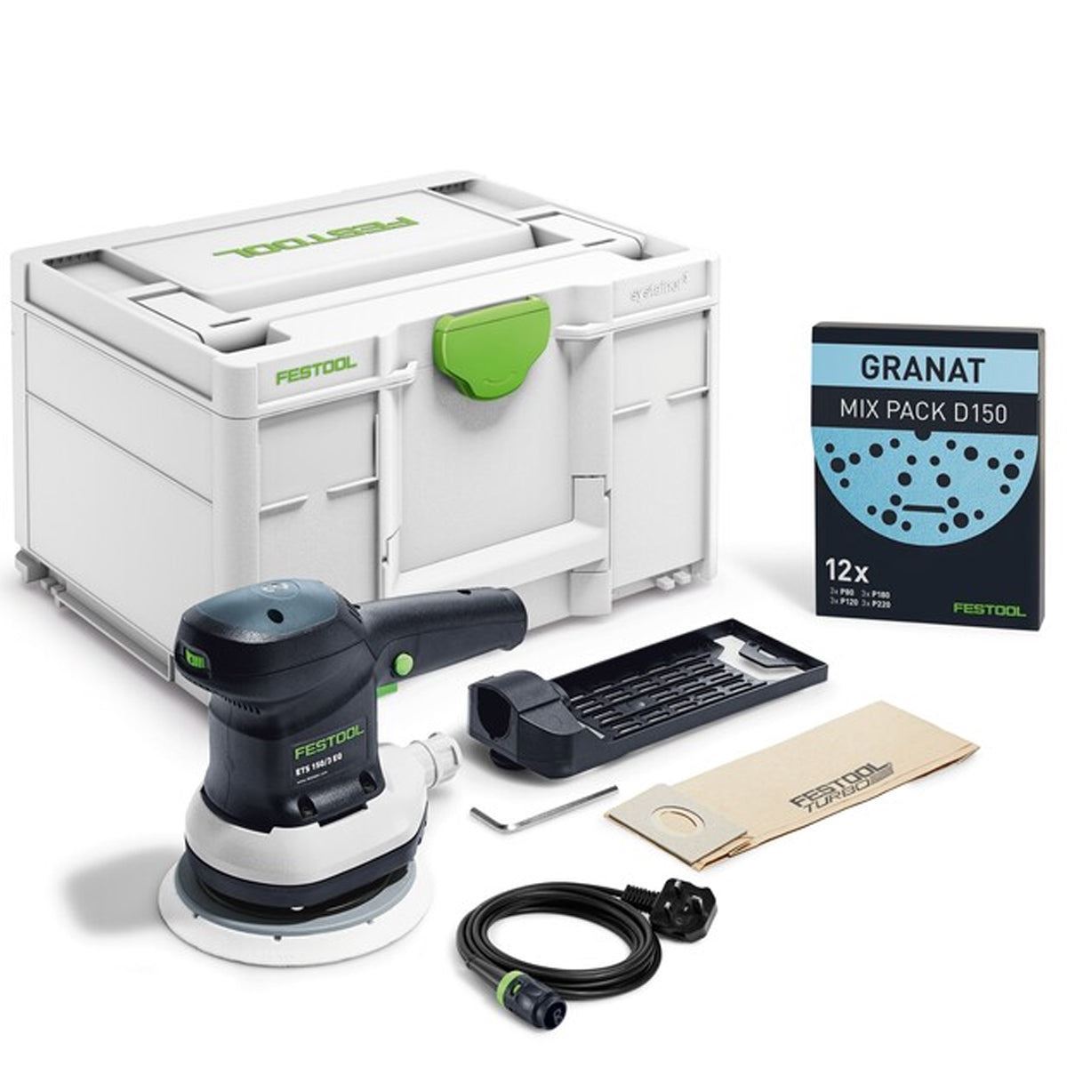 Festool ETS 150/3 EQ-Plus 150mm Eccentric Sander 230V GB With Systainer - 576073