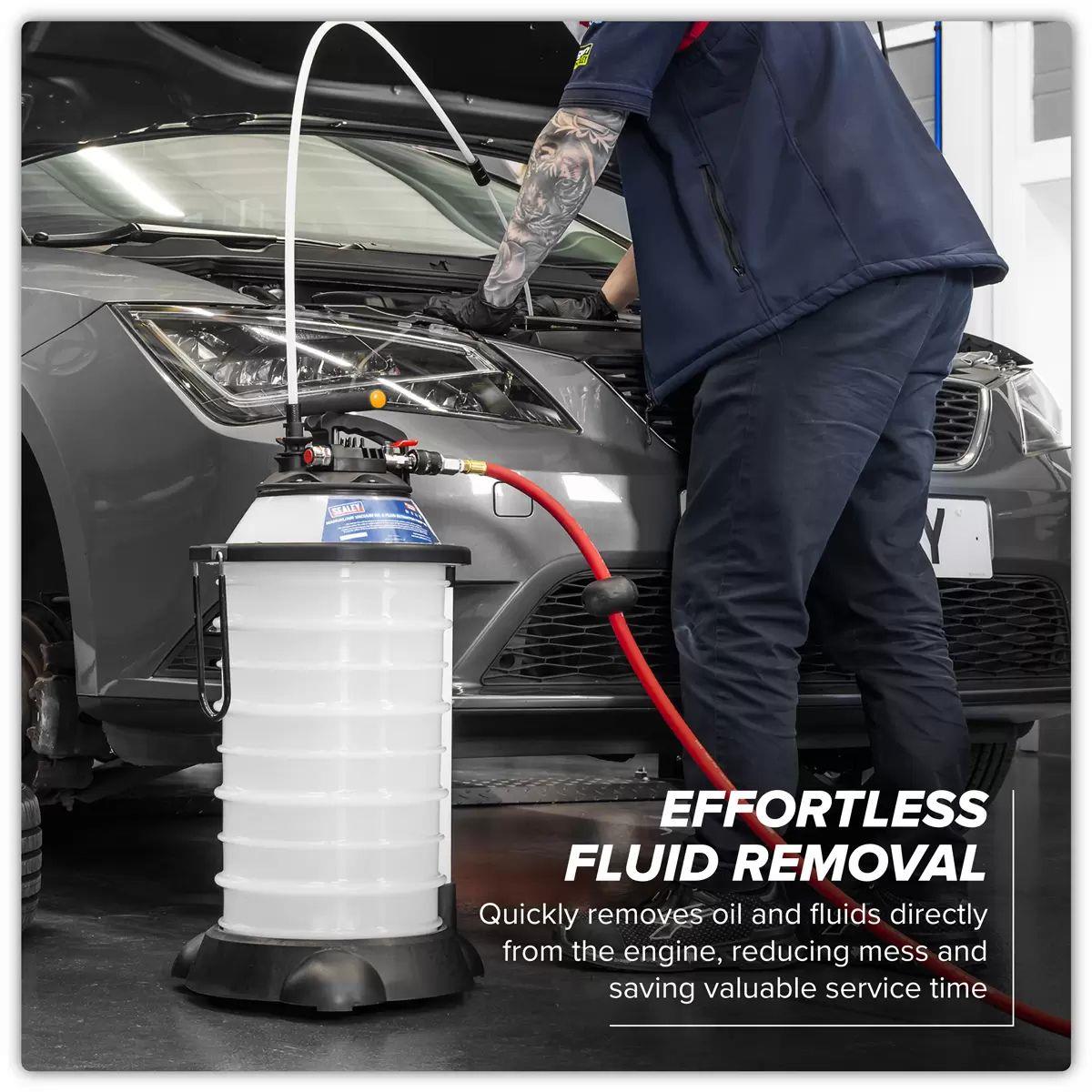 Sealey TP6909 Manual/Air Vacuum Oil & Fluid Extractor Pump 18L