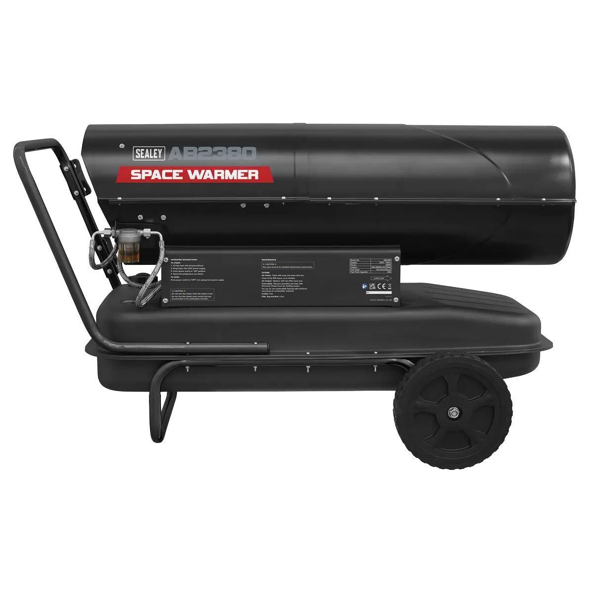 Sealey AB2380 69L Space Warmer Paraffin Kerosene Diesel Heater 230V/430W