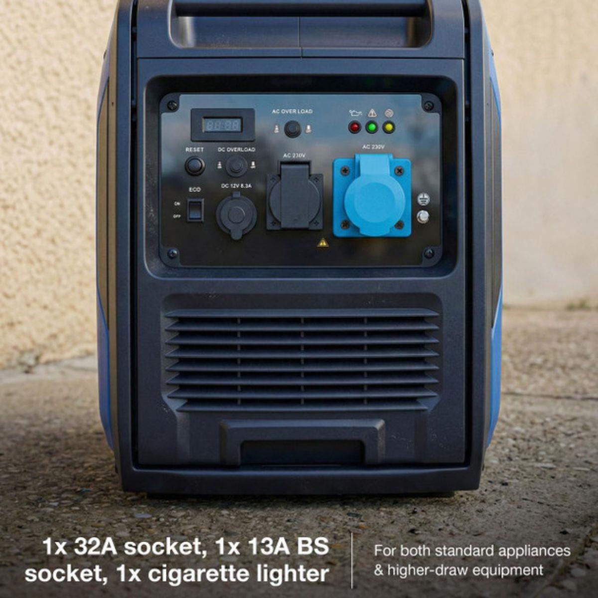 Hyundai HY6250SEi Inverter Generator Electric Start Pure Sine Wave 230V/5500W