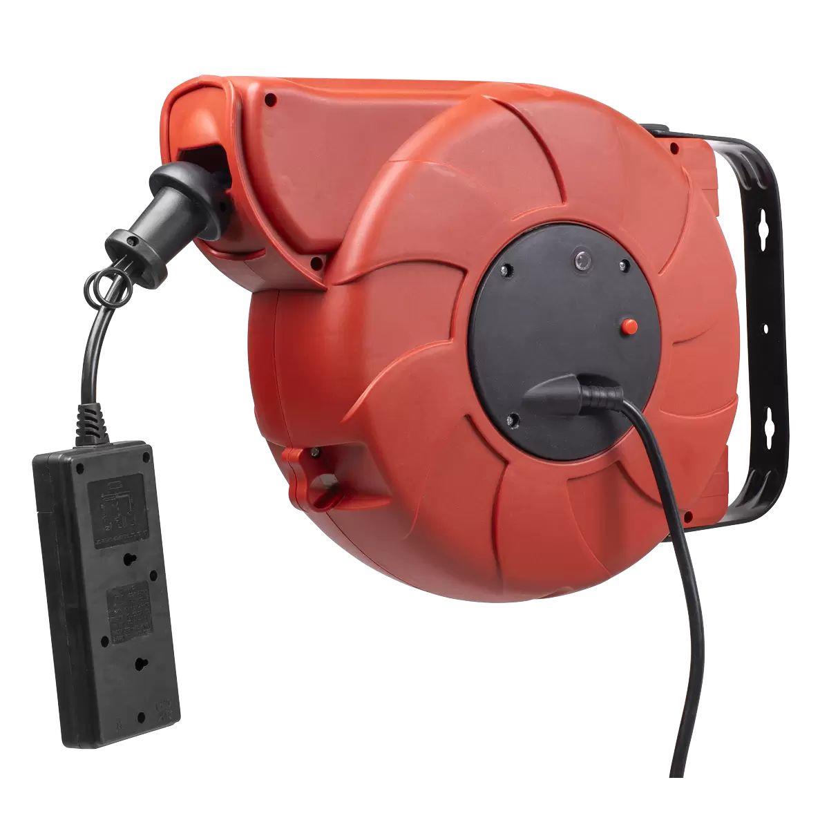 Sealey CRM15 Cable Reel System Retractable 15m 2 x 230V Socket