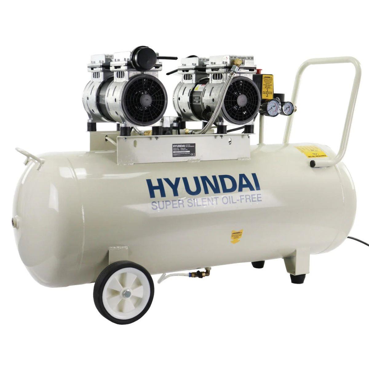 Hyundai HY275100 100L Oil Free Low Noise Electric Air Compressor 145psi Direct Drive 1500W/230V