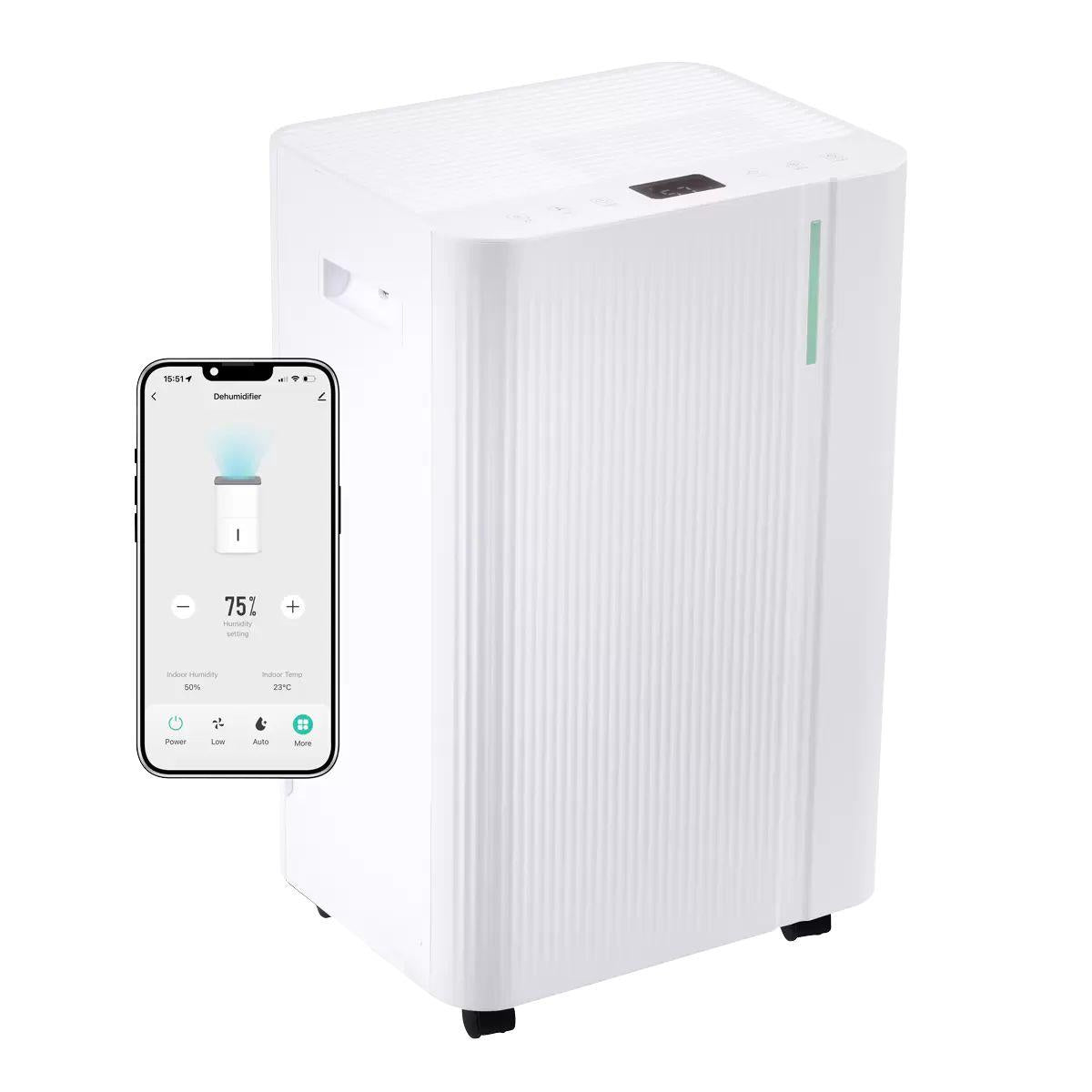 Sealey DH148 Baridi Dehumidifier with Digital Display & 24hr Timer 20L White 230V