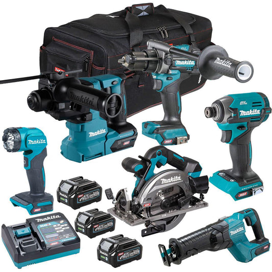 Makita 40V XGT 6 Piece Brushless Power Tool Kit With 3 x 2.5Ah Battery T4TKIT-16051